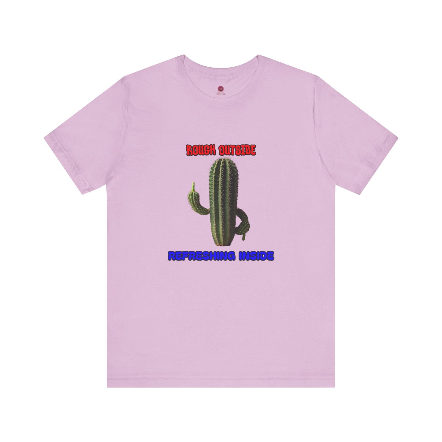 Rough Outside Refreshing Inside Cactus Themed Unisex T-Shirt, Summer Vibes Tee, Refreshing Humor Tee
