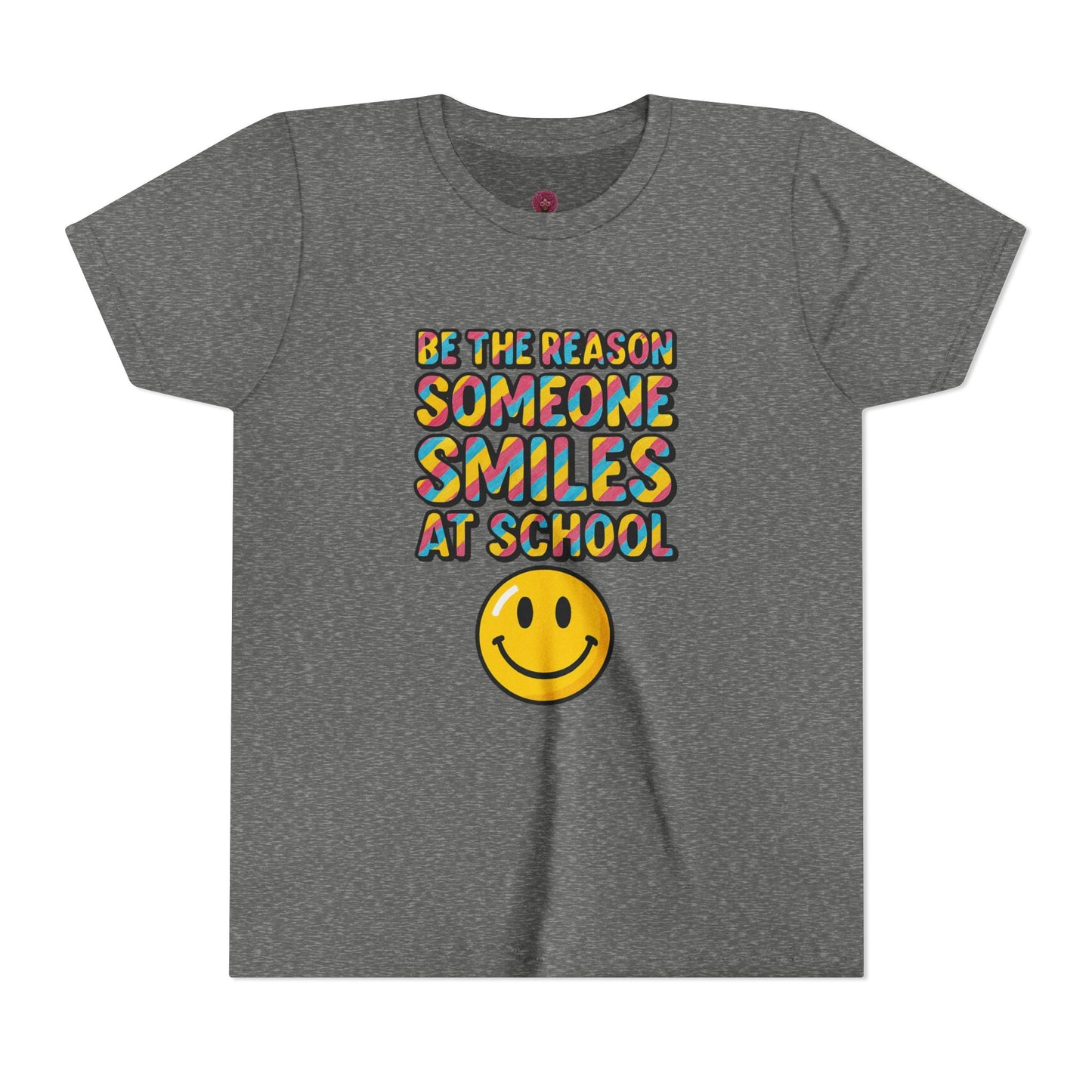 Youth Smiles Tee - Be the Reason Someone Smiles at School, Cute Kids Shirt, Back-to-School Gift, Positive Vibes Tee