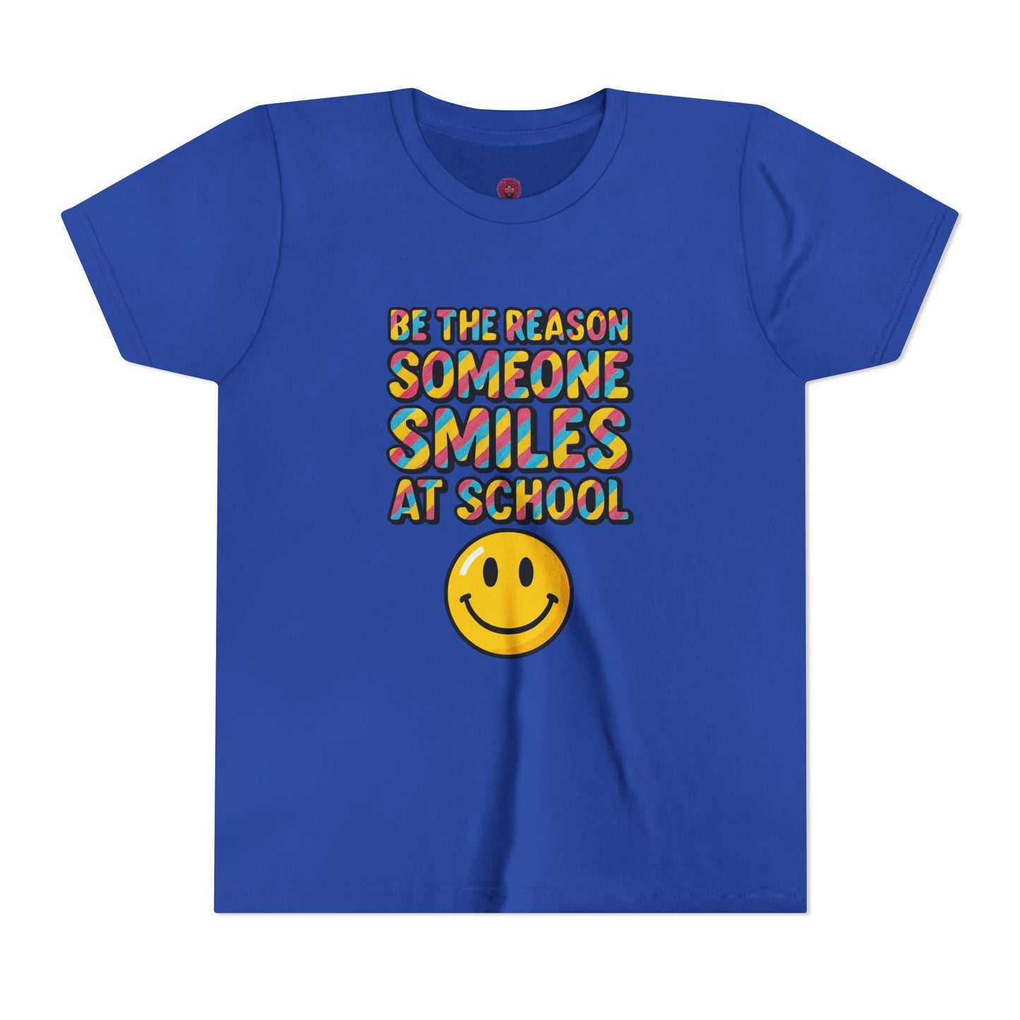 Youth Smiles Tee - Be the Reason Someone Smiles at School, Cute Kids Shirt, Back-to-School Gift, Positive Vibes Tee