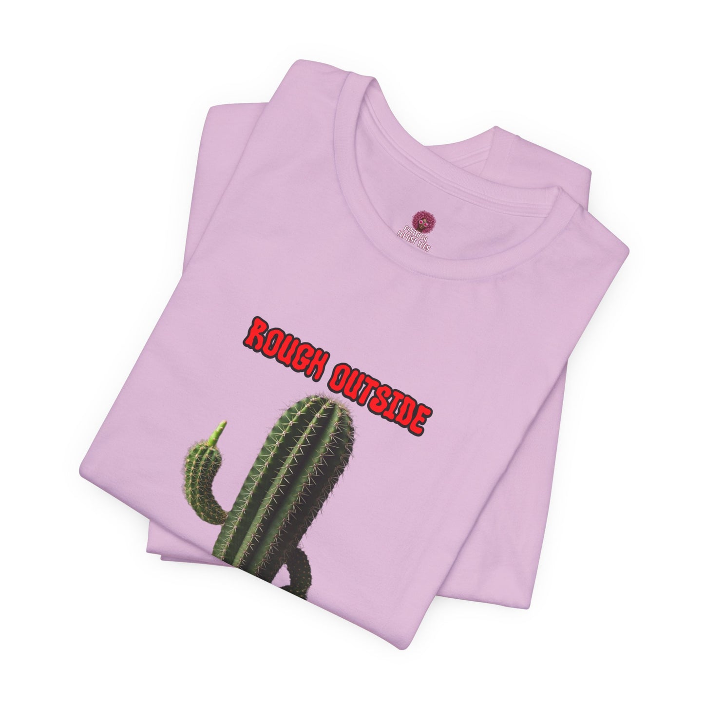 Rough Outside Refreshing Inside Cactus Themed Unisex T-Shirt, Summer Vibes Tee, Refreshing Humor Tee