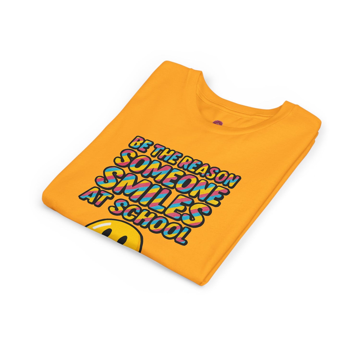 Youth Smiles Tee - Be the Reason Someone Smiles at School, Cute Kids Shirt, Back-to-School Gift, Positive Vibes Tee