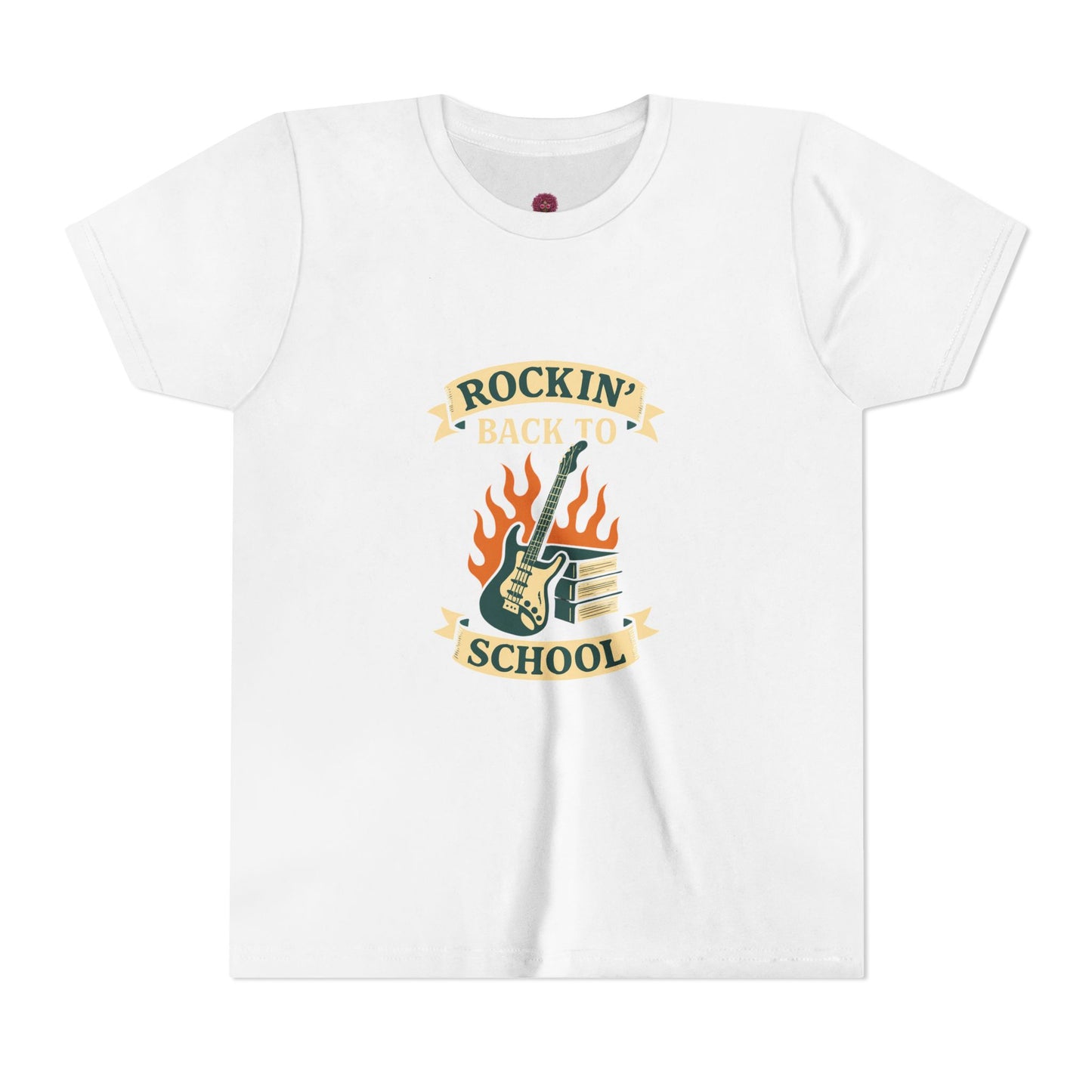 Rockin' Back to School Youth Short Sleeve Tee, Kids T-Shirt, Back to School Apparel, Music Lover Gift, Youth Fashion