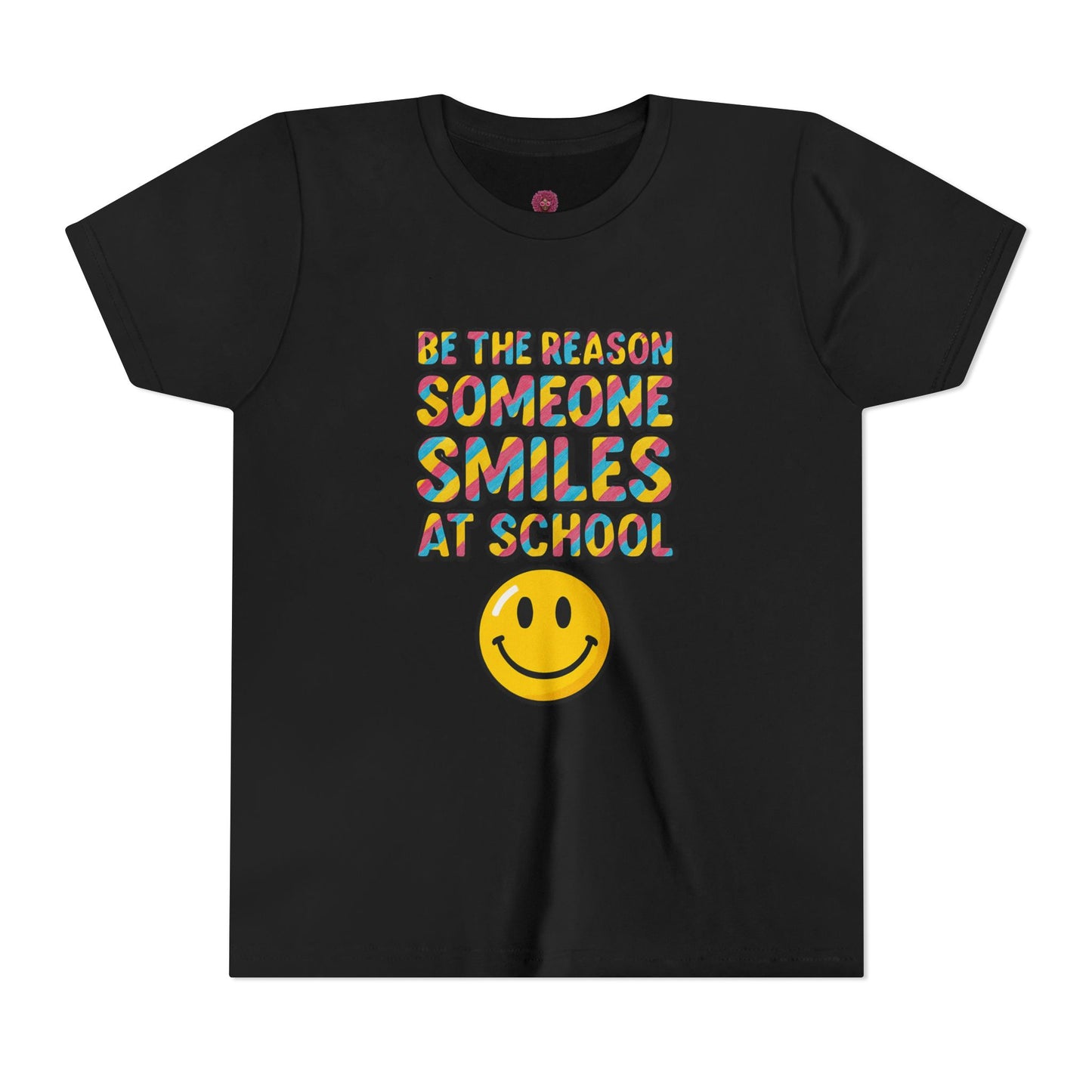 Youth Smiles Tee - Be the Reason Someone Smiles at School, Cute Kids Shirt, Back-to-School Gift, Positive Vibes Tee
