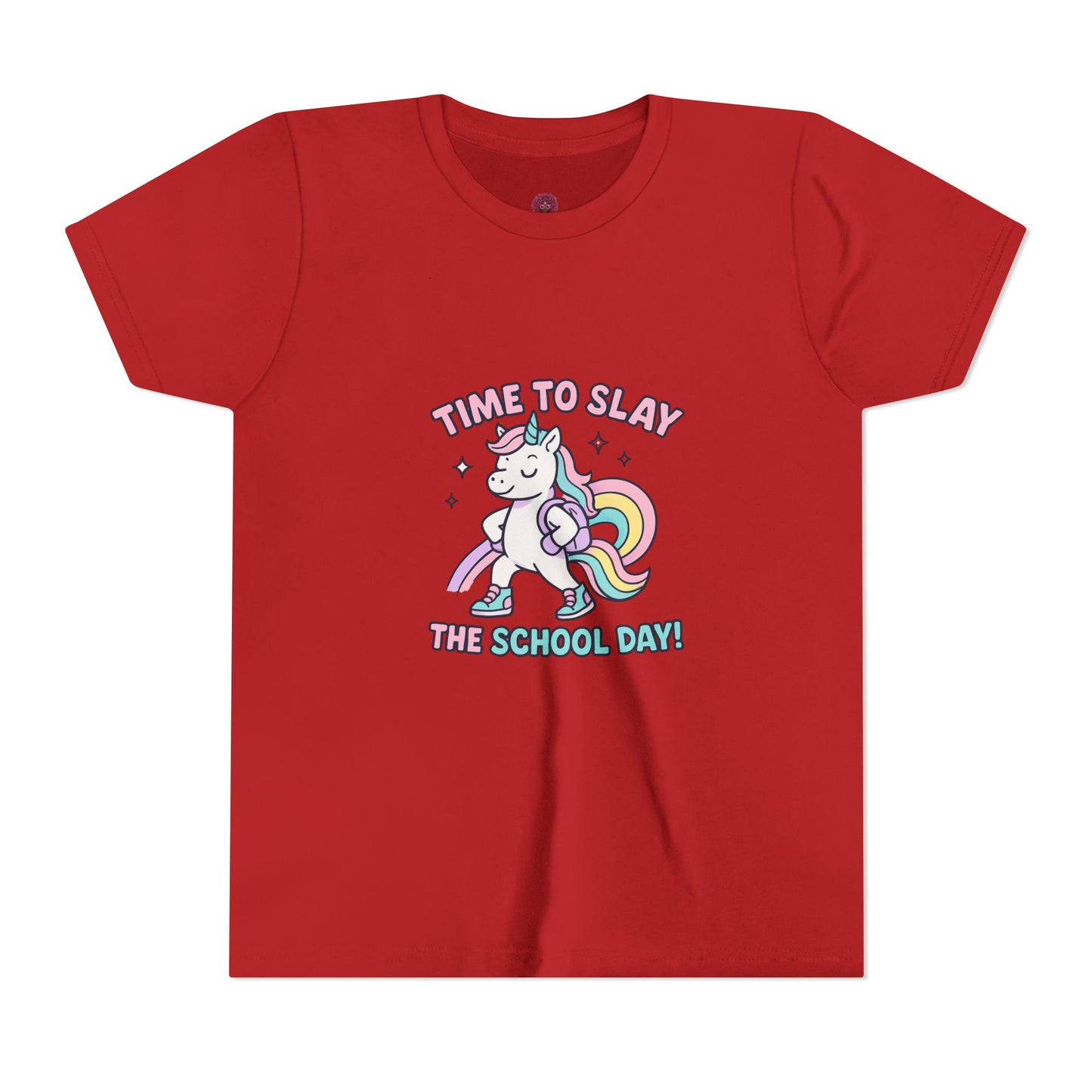Unicorn School Day Youth Tee | Cute Kids T-Shirt, Back to School Gift, Unisex Rainbow Tee,