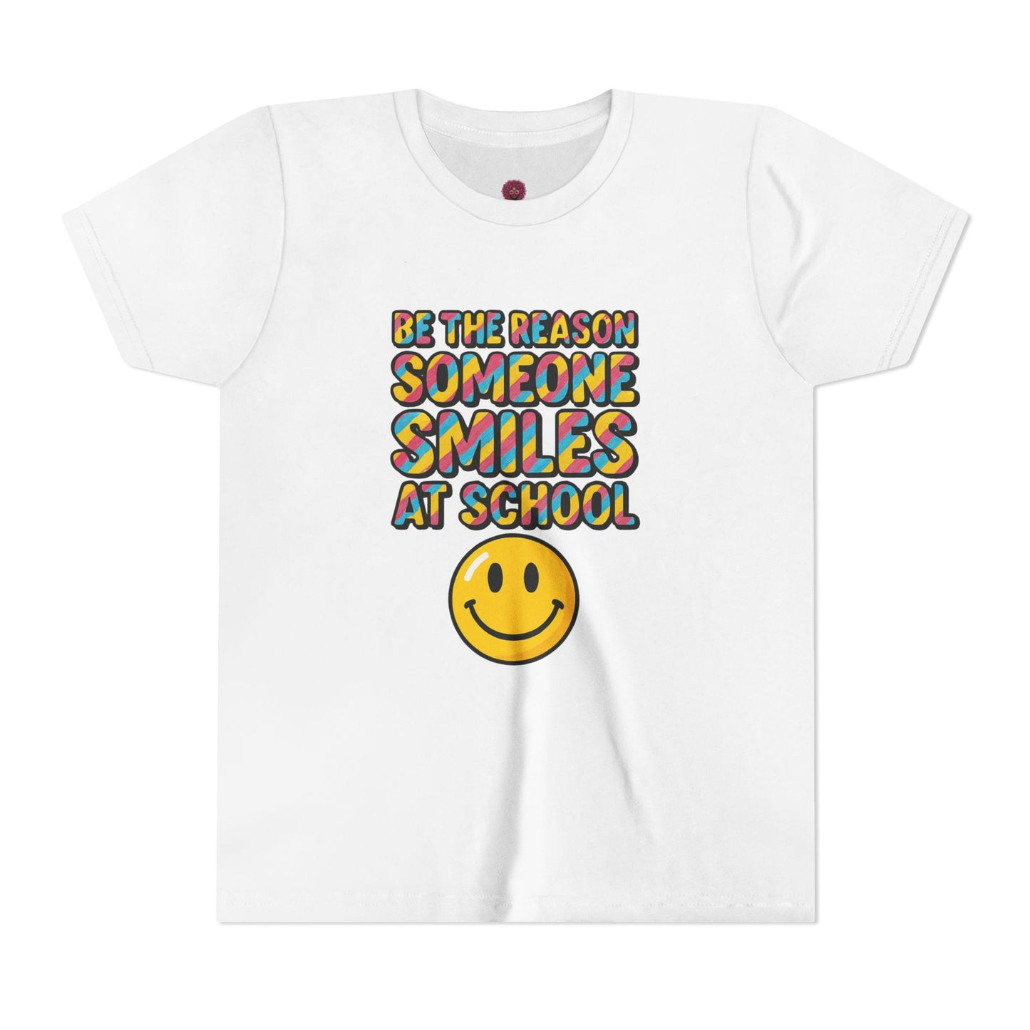 Youth Smiles Tee - Be the Reason Someone Smiles at School, Cute Kids Shirt, Back-to-School Gift, Positive Vibes Tee