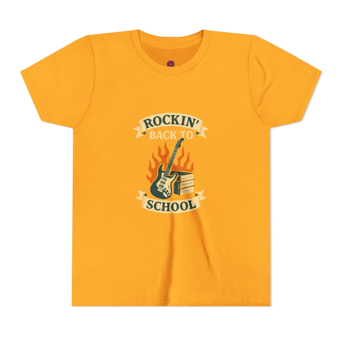 Rockin' Back to School Youth Short Sleeve Tee, Kids T-Shirt, Back to School Apparel, Music Lover Gift, Youth Fashion