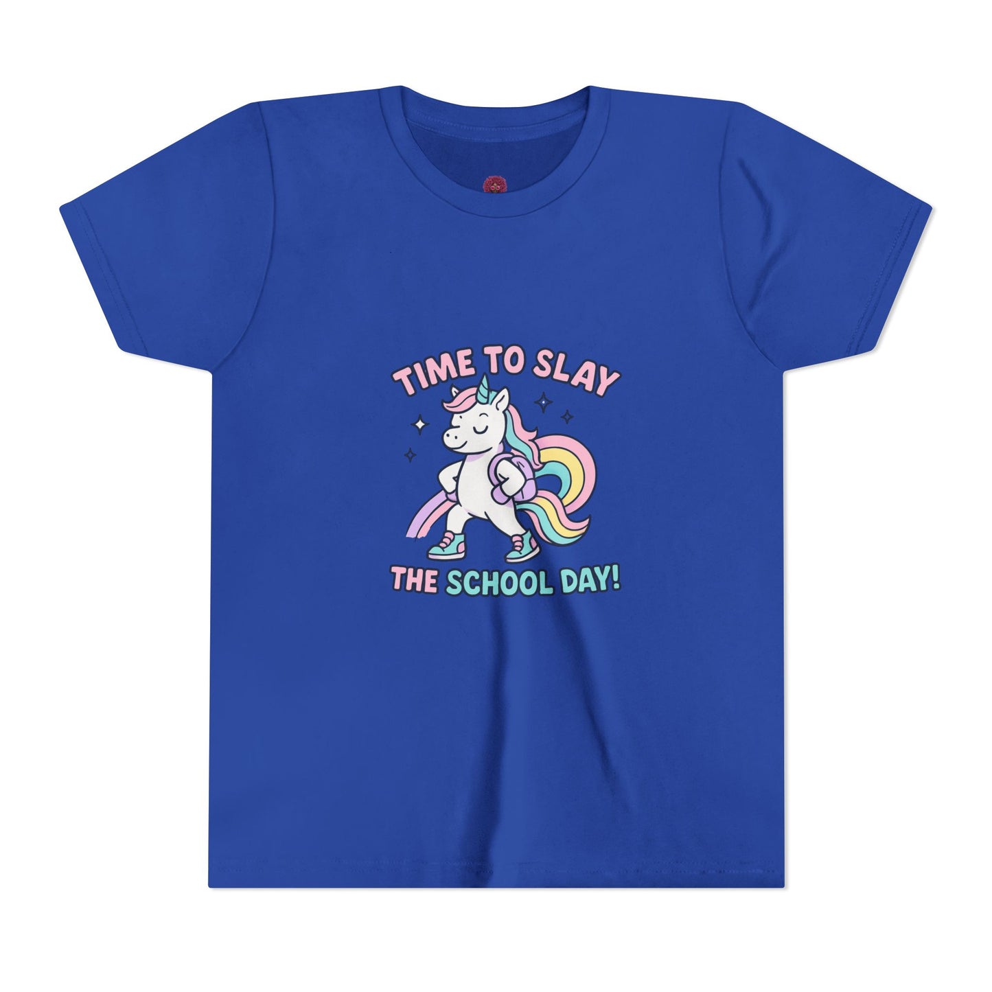 Unicorn School Day Youth Tee | Cute Kids T-Shirt, Back to School Gift, Unisex Rainbow Tee,