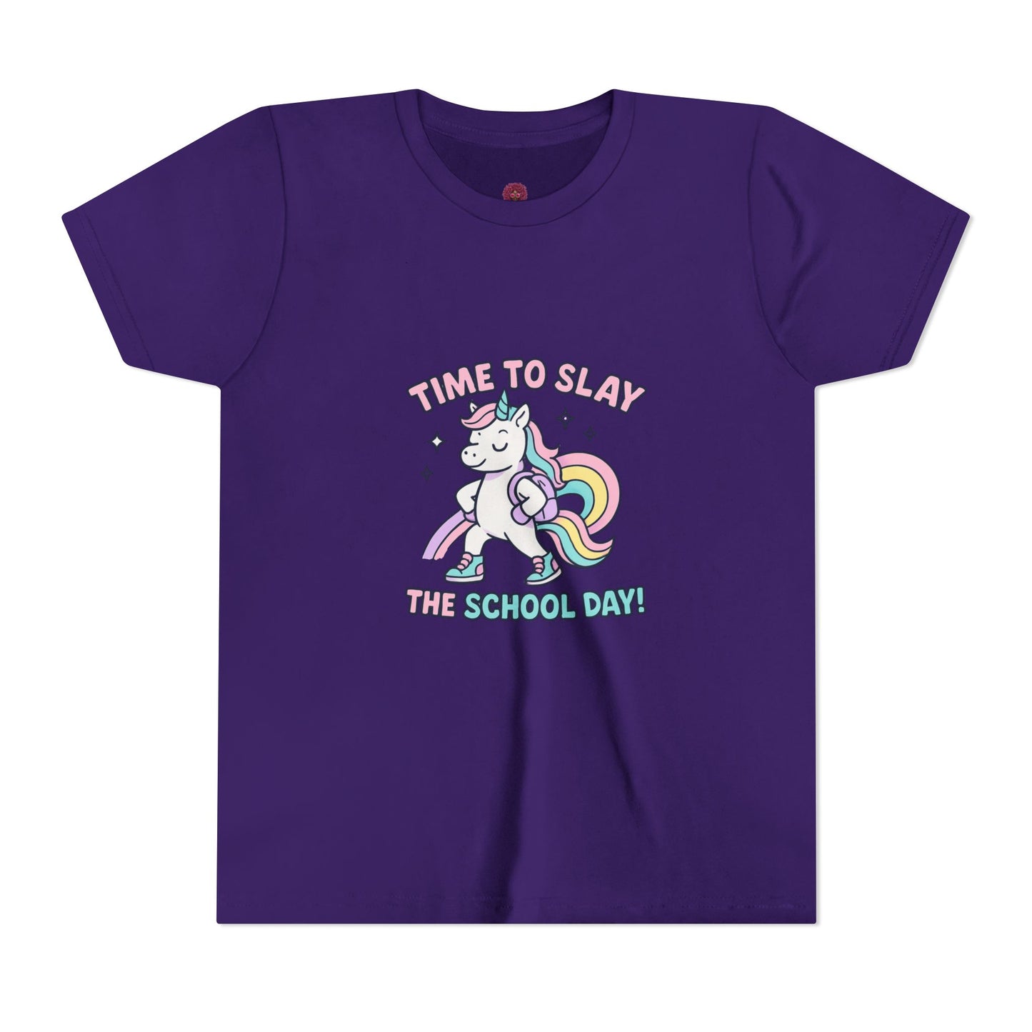 Unicorn School Day Youth Tee | Cute Kids T-Shirt, Back to School Gift, Unisex Rainbow Tee,