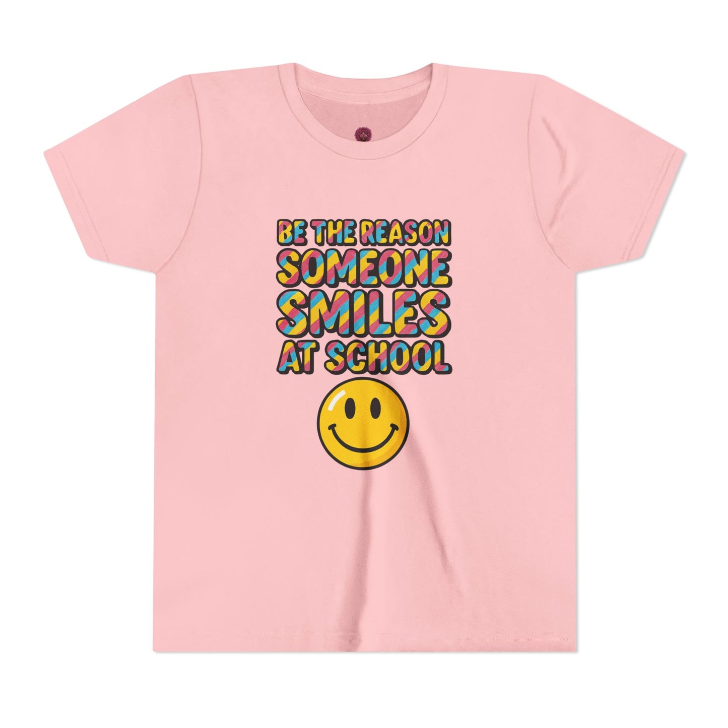 Youth Smiles Tee - Be the Reason Someone Smiles at School, Cute Kids Shirt, Back-to-School Gift, Positive Vibes Tee
