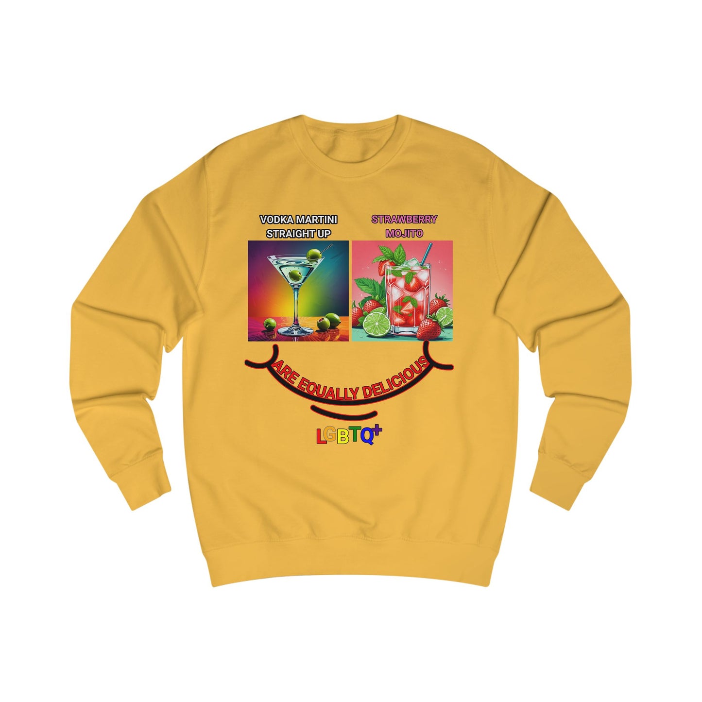 LGBTQ+ All Equally Delicious Cocktails Sweatshirt - Fun Pride T-Shirt for Celebrations