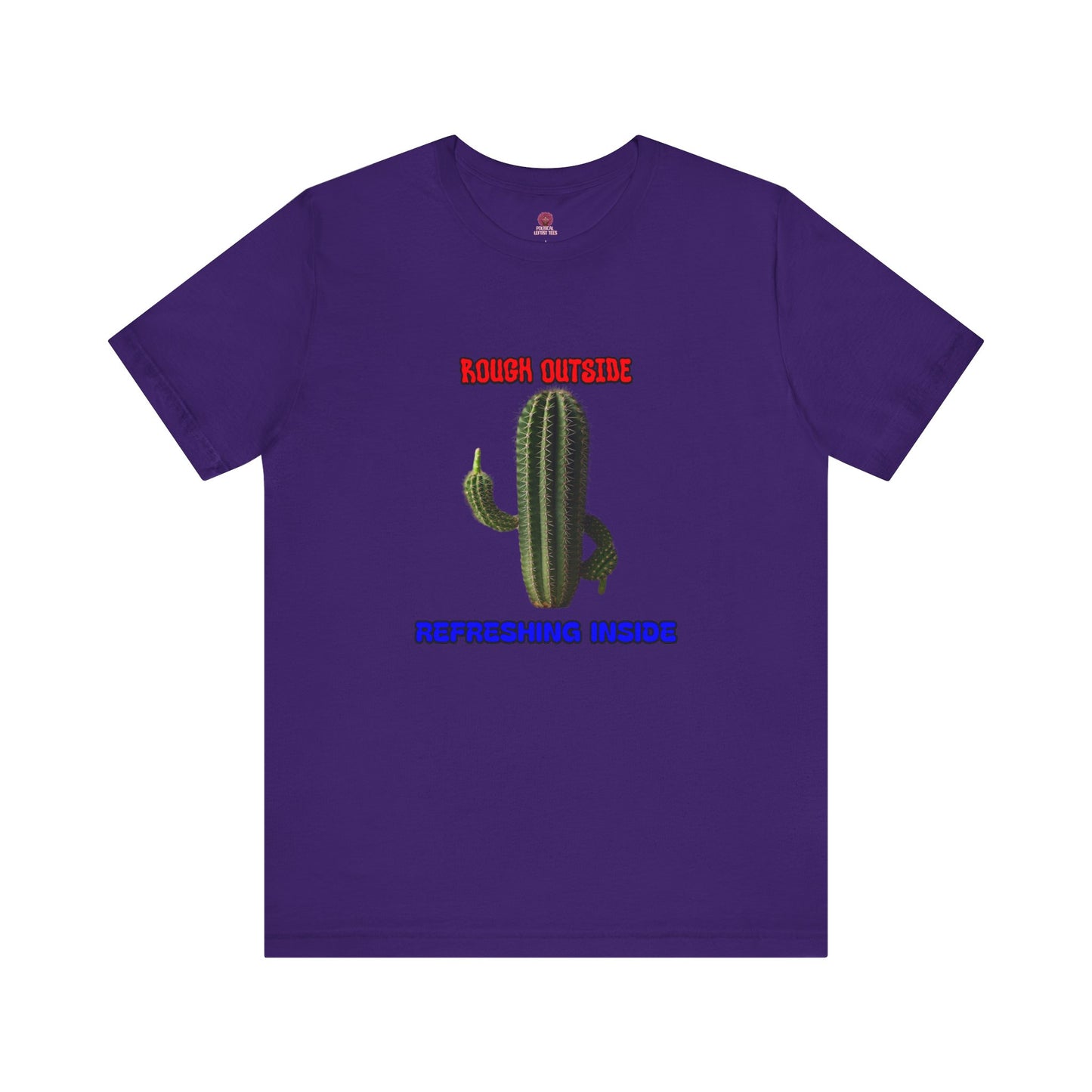 Rough Outside Refreshing Inside Cactus Themed Unisex T-Shirt, Summer Vibes Tee, Refreshing Humor Tee