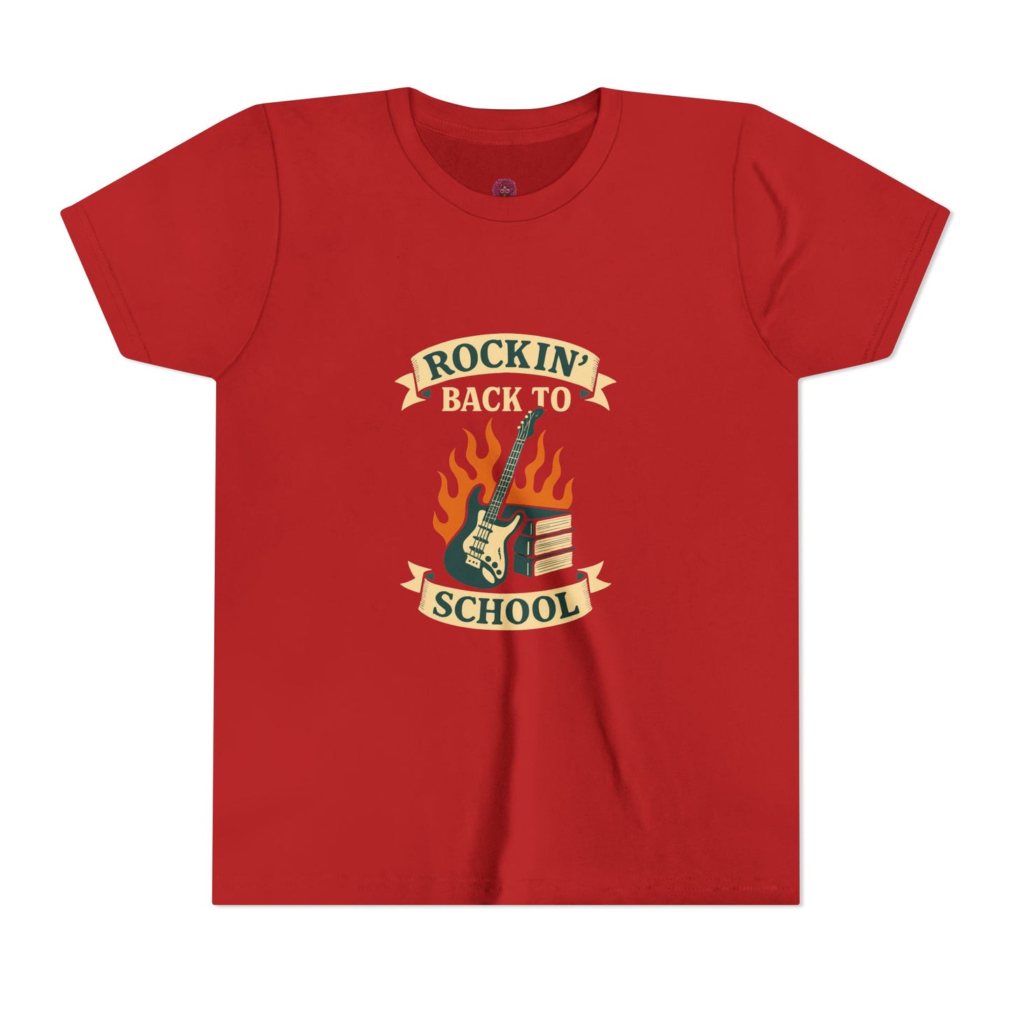 Rockin' Back to School Youth Short Sleeve Tee, Kids T-Shirt, Back to School Apparel, Music Lover Gift, Youth Fashion