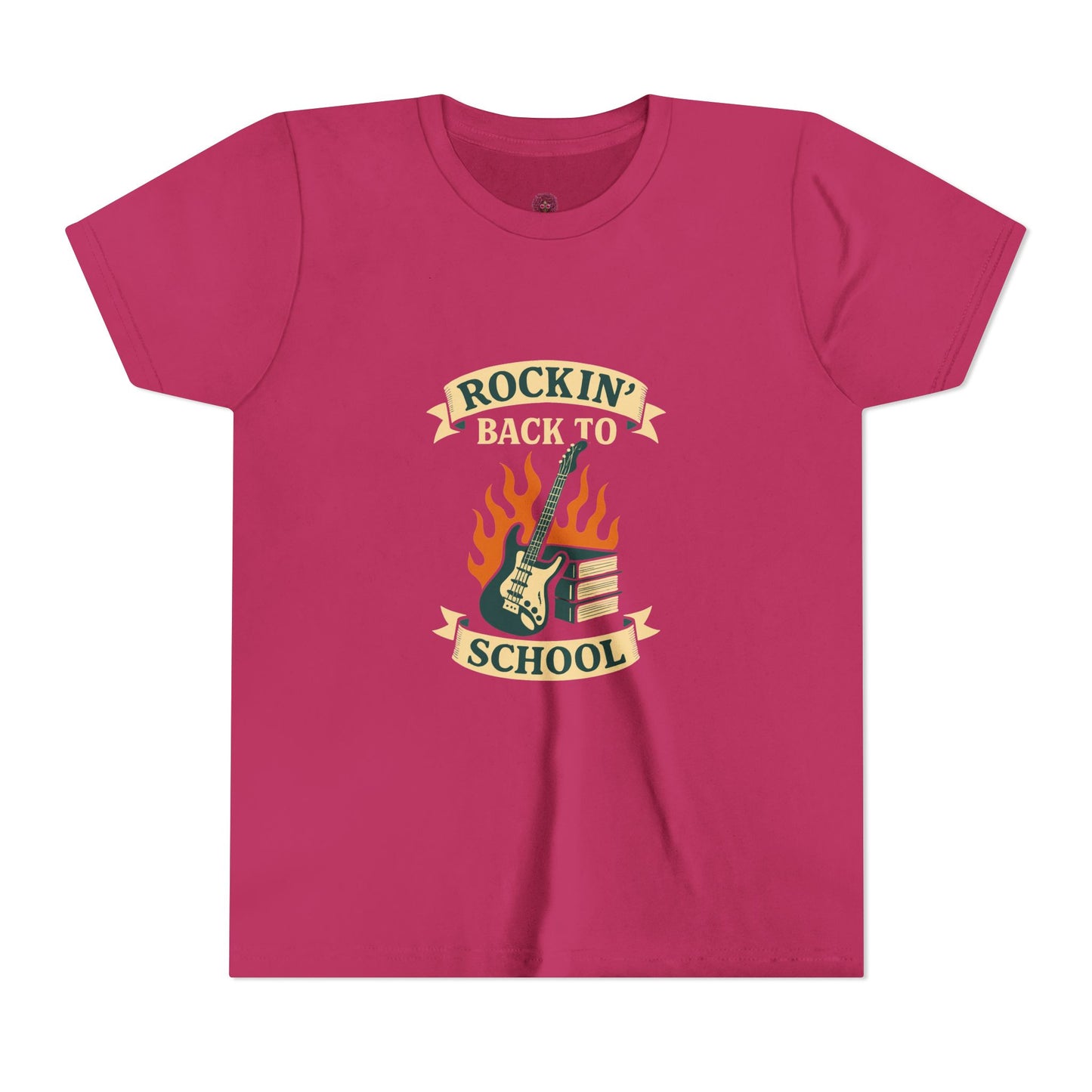 Rockin' Back to School Youth Short Sleeve Tee, Kids T-Shirt, Back to School Apparel, Music Lover Gift, Youth Fashion