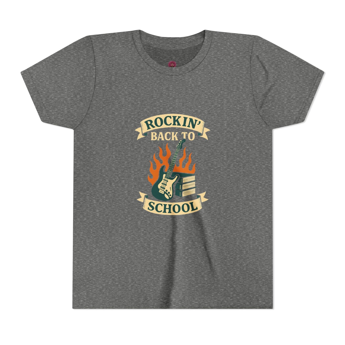 Rockin' Back to School Youth Short Sleeve Tee, Kids T-Shirt, Back to School Apparel, Music Lover Gift, Youth Fashion