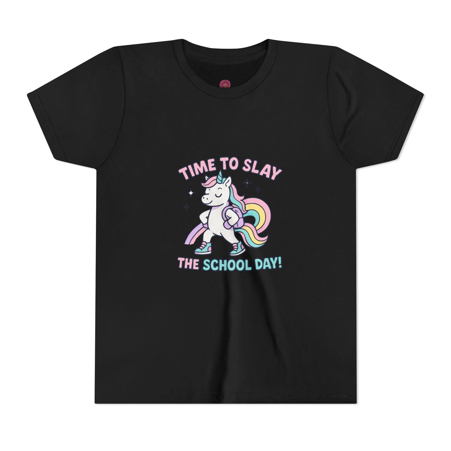 Unicorn School Day Youth Tee | Cute Kids T-Shirt, Back to School Gift, Unisex Rainbow Tee,