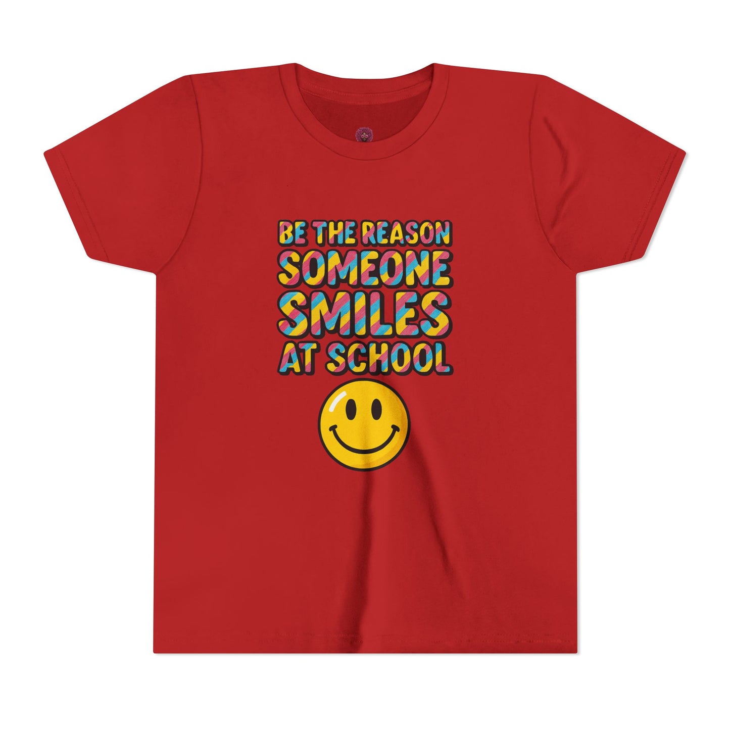 Youth Smiles Tee - Be the Reason Someone Smiles at School, Cute Kids Shirt, Back-to-School Gift, Positive Vibes Tee