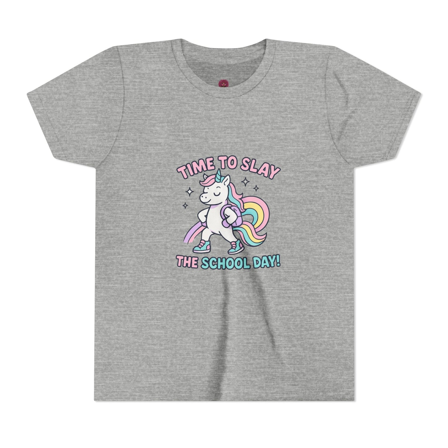 Unicorn School Day Youth Tee | Cute Kids T-Shirt, Back to School Gift, Unisex Rainbow Tee,
