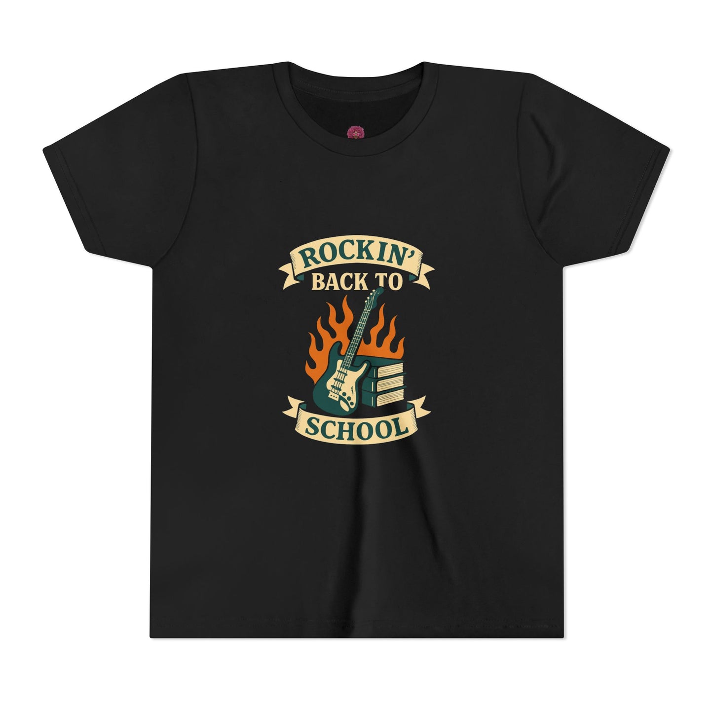 Rockin' Back to School Youth Short Sleeve Tee, Kids T-Shirt, Back to School Apparel, Music Lover Gift, Youth Fashion