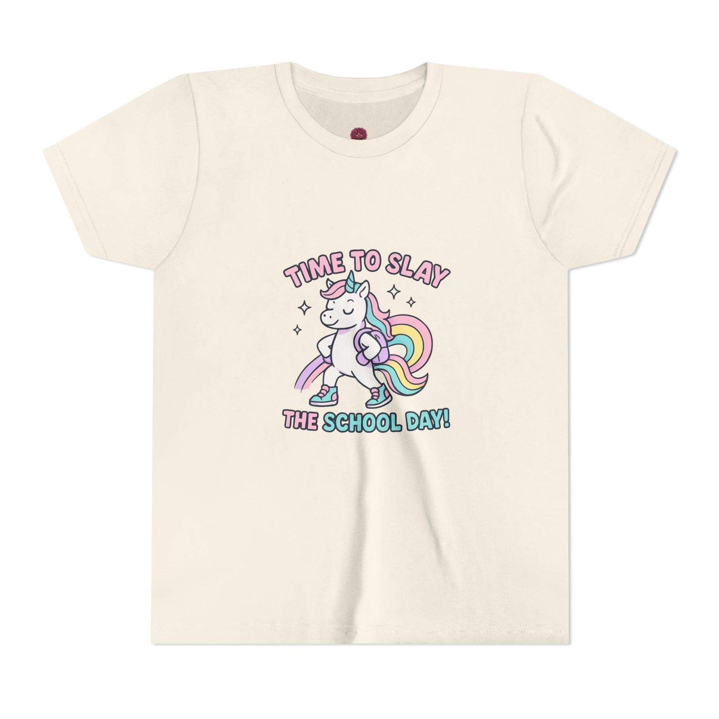 Unicorn School Day Youth Tee | Cute Kids T-Shirt, Back to School Gift, Unisex Rainbow Tee,