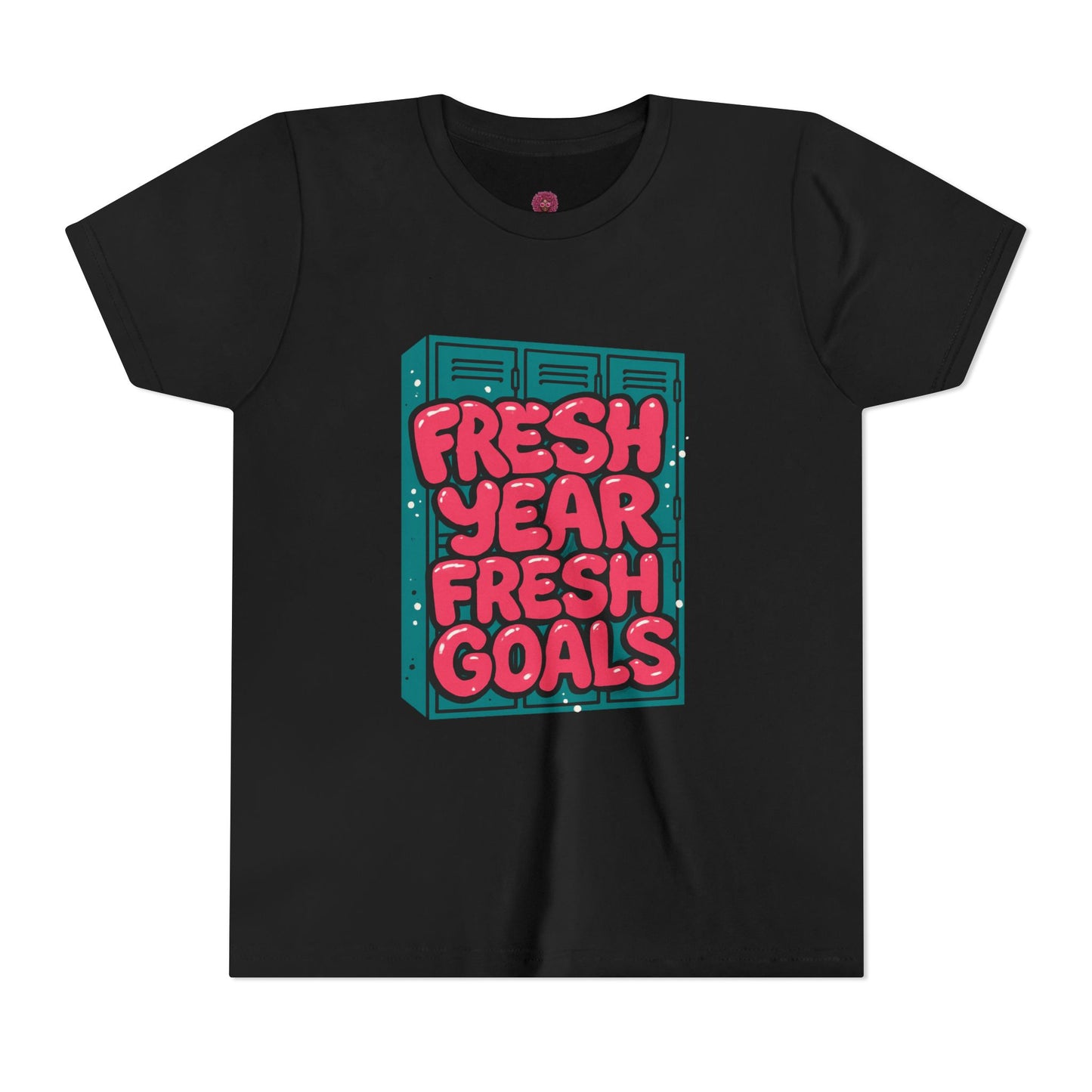 Fresh Year Fresh Goals Youth Tee - Fun Motivational T-Shirt for Kids, Back-to-School, New Year, Positive Vibes