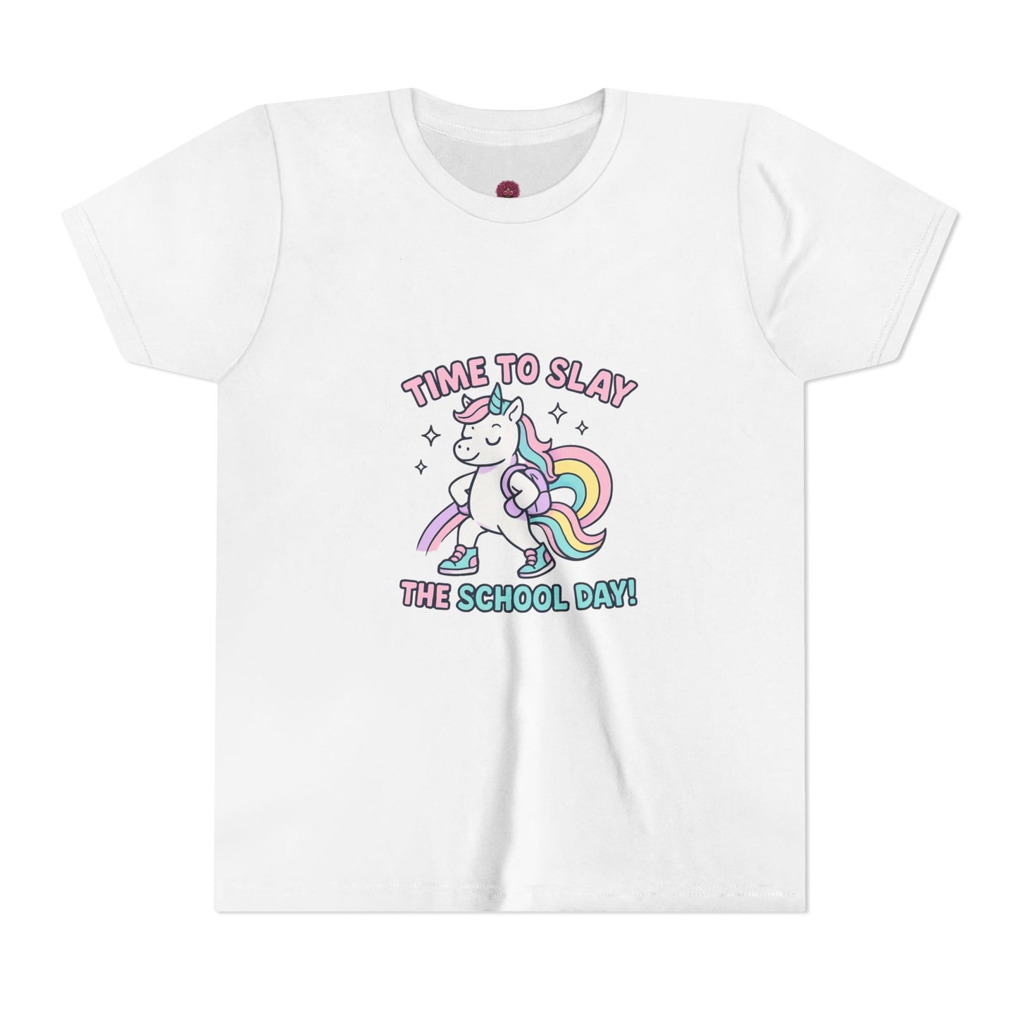 Unicorn School Day Youth Tee | Cute Kids T-Shirt, Back to School Gift, Unisex Rainbow Tee,