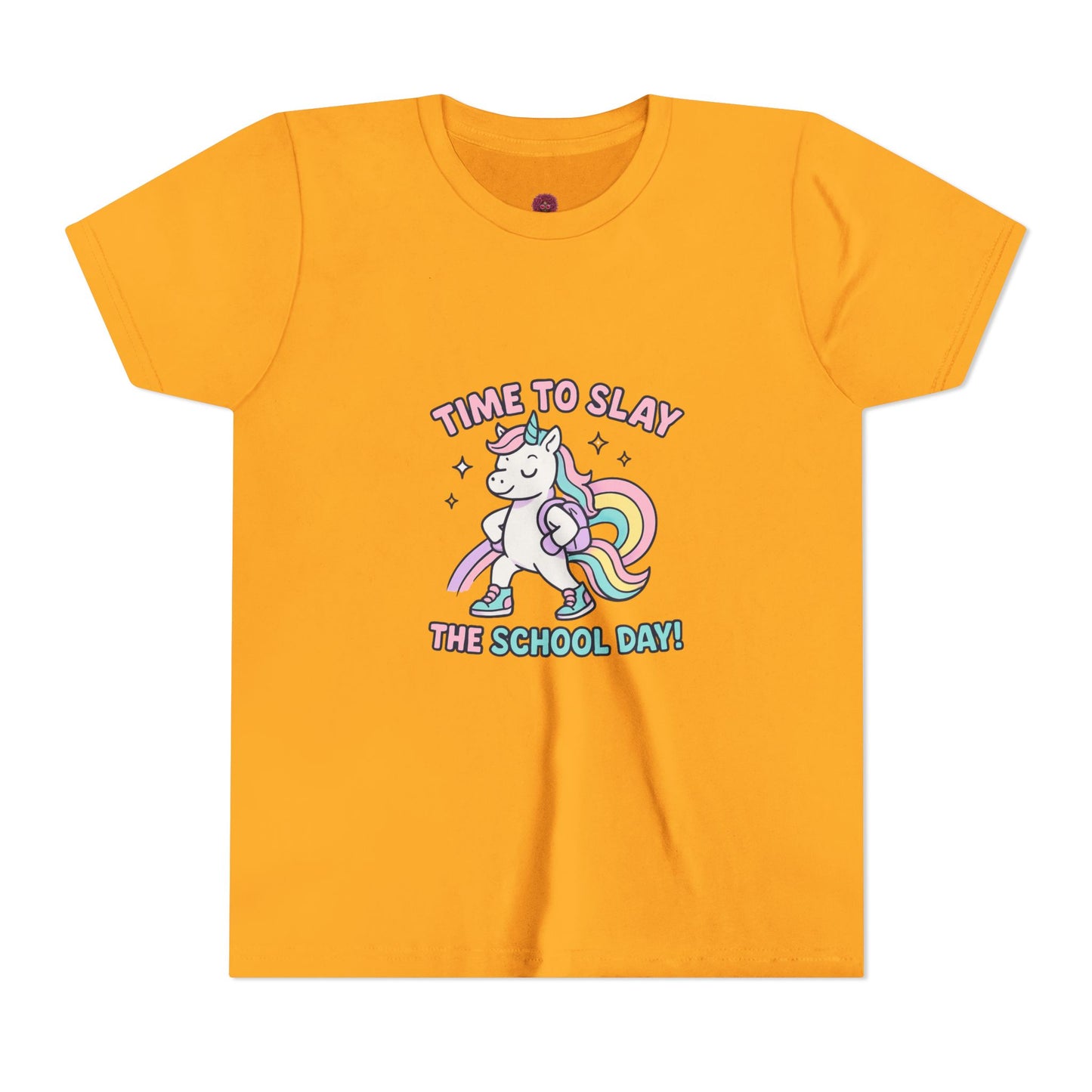 Unicorn School Day Youth Tee | Cute Kids T-Shirt, Back to School Gift, Unisex Rainbow Tee,