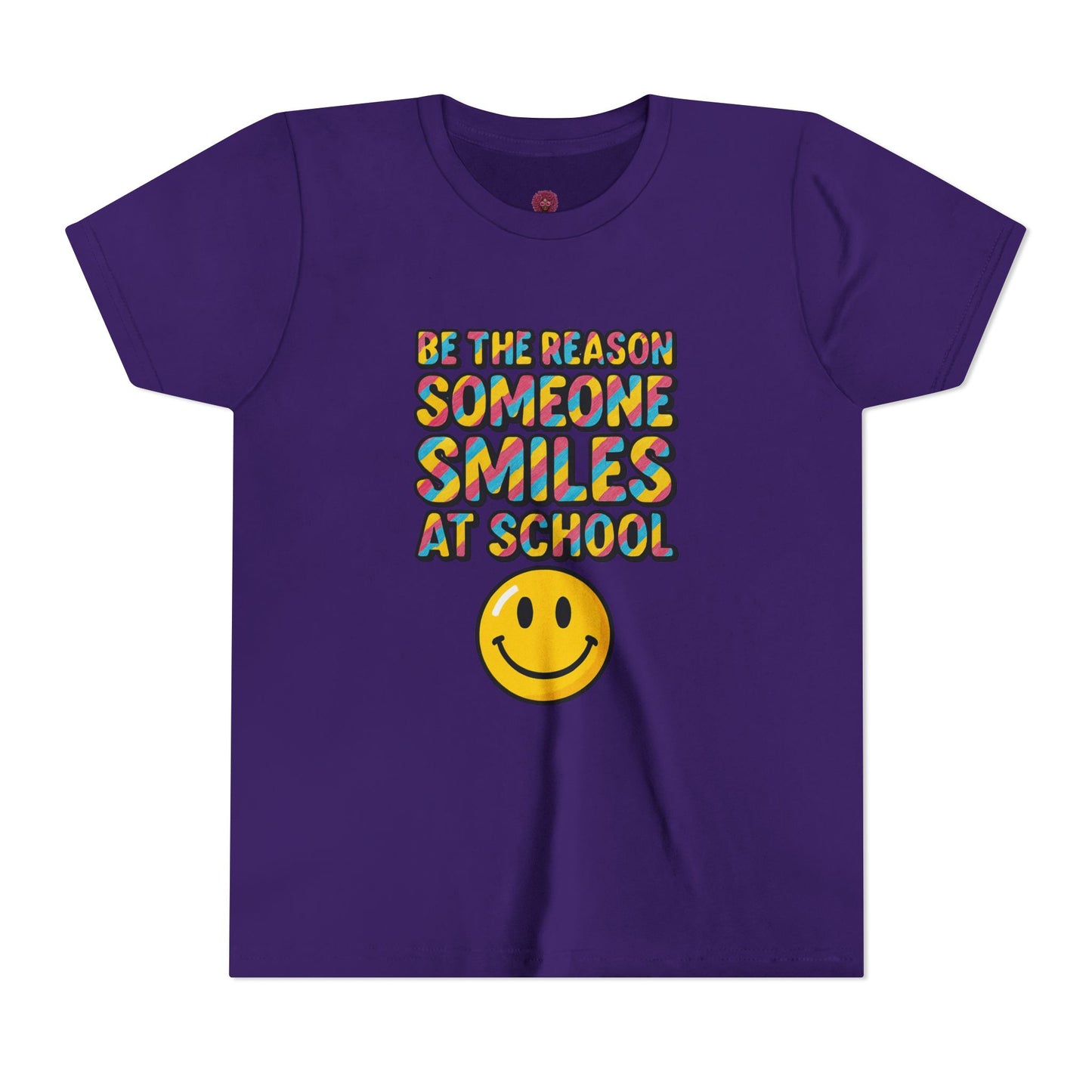 Youth Smiles Tee - Be the Reason Someone Smiles at School, Cute Kids Shirt, Back-to-School Gift, Positive Vibes Tee