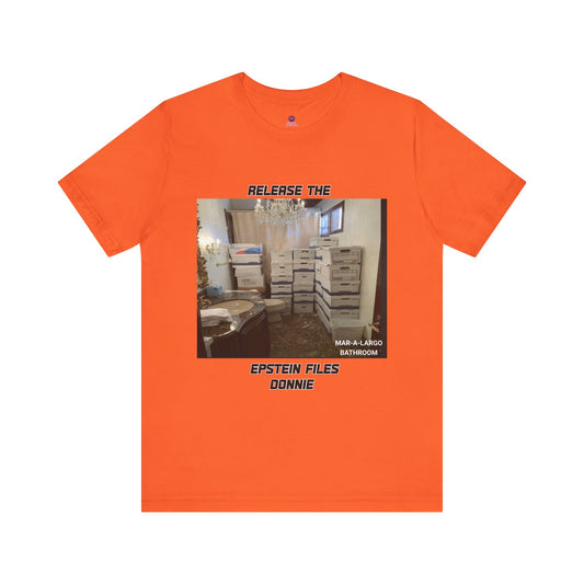 Release The Epstein Files Tee: Unisex Jersey Short Sleeve Shirt, Casual Wear, Statement Tee, Funny & Quirky Shirt