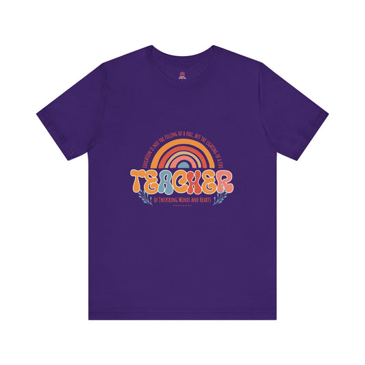 Teacher Appreciation Rainbow Tee, Teacher Gift, Unisex Graphic Shirt, Cute Teacher T-Shirt, Back to School Apparel