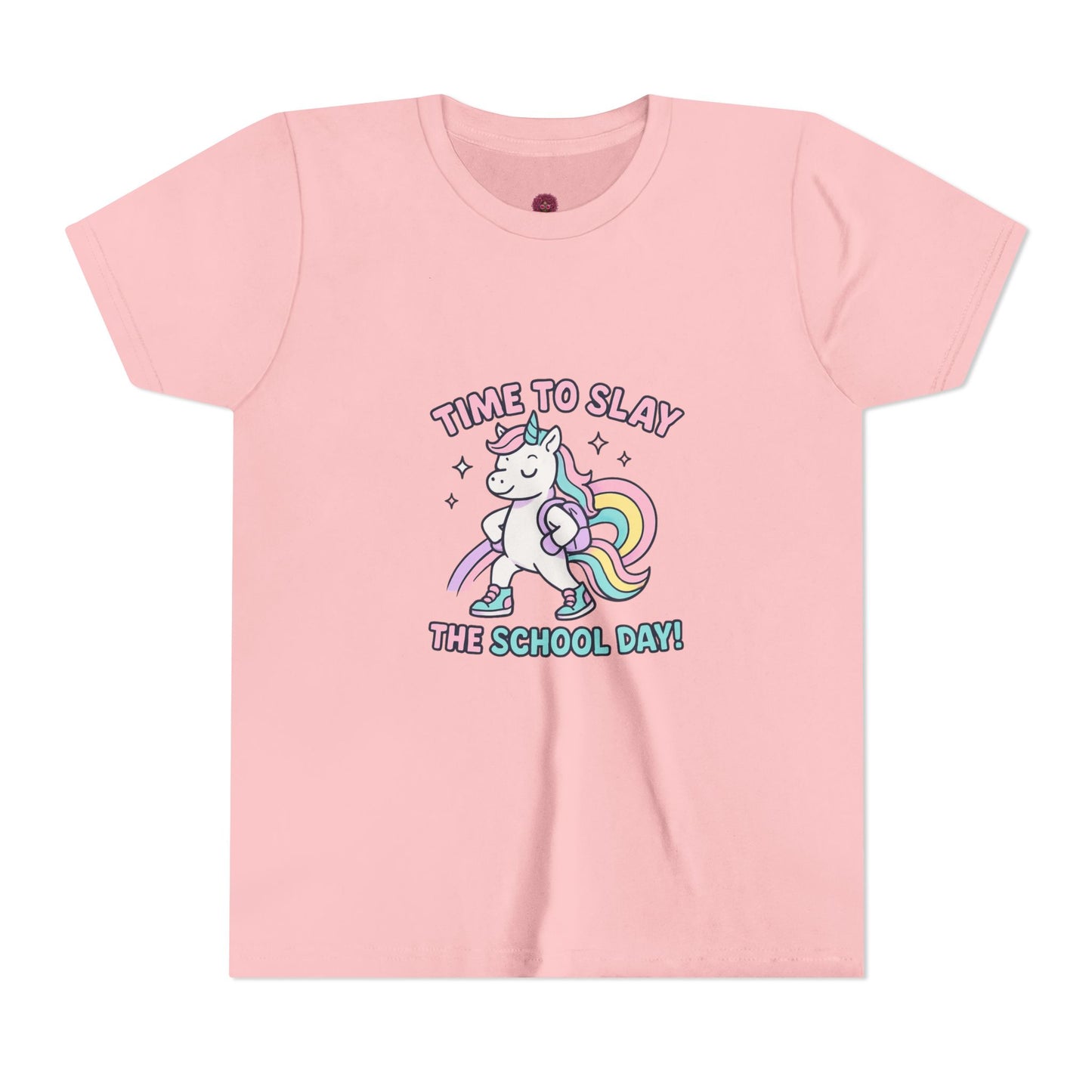 Unicorn School Day Youth Tee | Cute Kids T-Shirt, Back to School Gift, Unisex Rainbow Tee,
