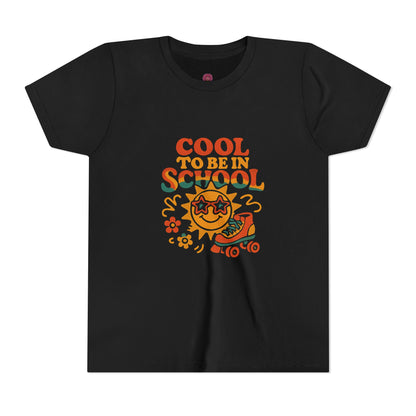 Cool to Be in School Youth T-Shirt, Fun Kids Tee, Back to School Shirt, Unique Gift for Boys and Girls, Playful Cotton Top