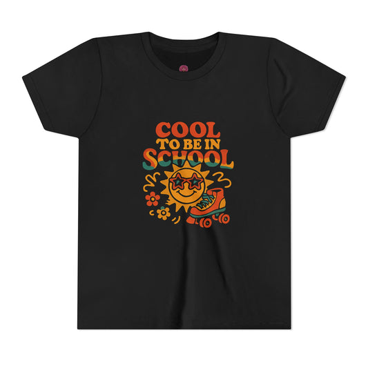 Cool to Be in School Youth T-Shirt, Fun Kids Tee, Back to School Shirt, Unique Gift for Boys and Girls, Playful Cotton Top