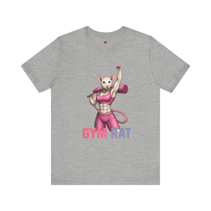 Gym Rat Unisex Tee, Fitness Motivational Shirt, Cute Workout Top, Gift for Gym Lovers, Funny Exercise Apparel