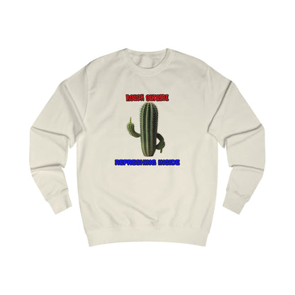 Rough Outside Refreshing Inside Cactus Themed Unisex Sweatshirt, Summer Vibes Top, Refreshing Humor Top