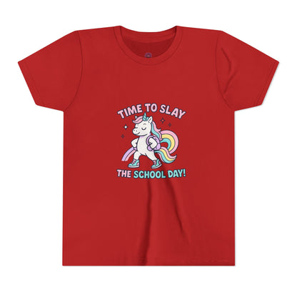Unicorn School Day Youth Tee | Cute Kids T-Shirt, Back to School Gift, Unisex Rainbow Tee,