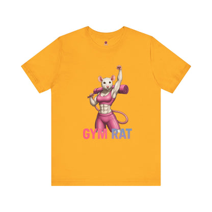 Gym Rat Unisex Tee, Fitness Motivational Shirt, Cute Workout Top, Gift for Gym Lovers, Funny Exercise Apparel