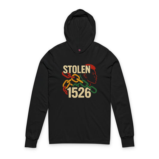 'Stolen 1526' Design, Casual Streetwear, Unisex Long Sleeve Hooded T-Shirt, Empowerment Fashion