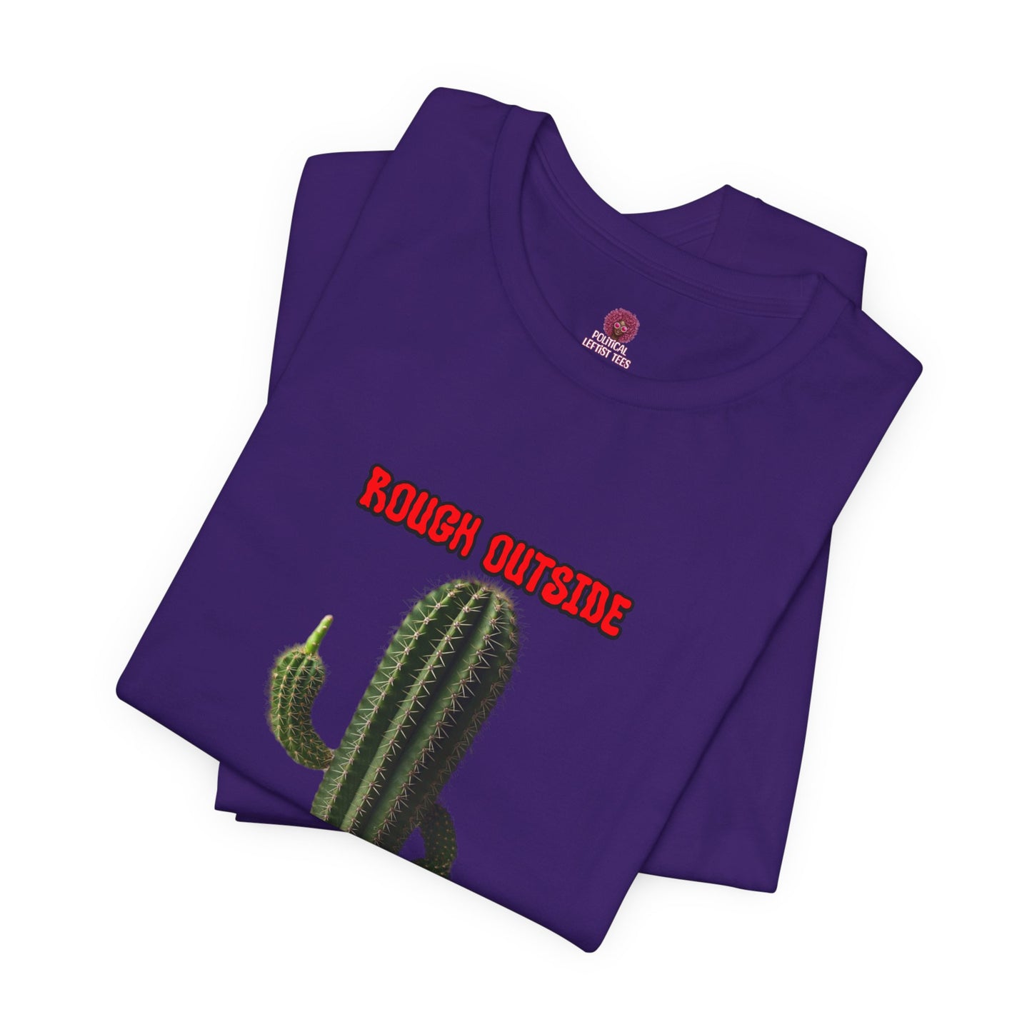 Rough Outside Refreshing Inside Cactus Themed Unisex T-Shirt, Summer Vibes Tee, Refreshing Humor Tee