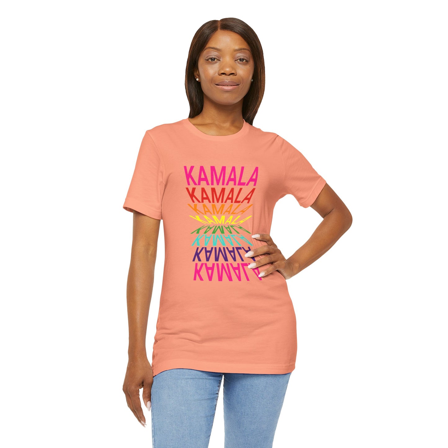 Kamala In Original Pride Flag Colors