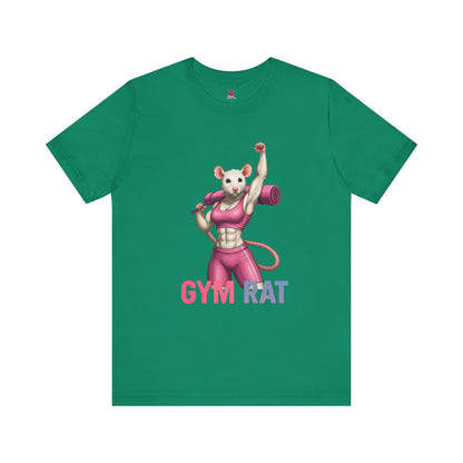 Gym Rat Unisex Tee, Fitness Motivational Shirt, Cute Workout Top, Gift for Gym Lovers, Funny Exercise Apparel