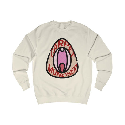 Playful Graphic Pride Sweatshirt - 'Carpet Muncher', Quirky Humor Unisex Graphic Shirt