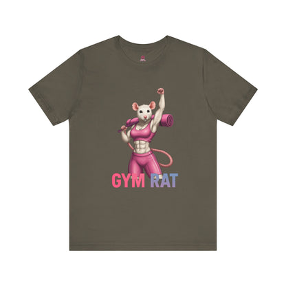 Gym Rat Unisex Tee, Fitness Motivational Shirt, Cute Workout Top, Gift for Gym Lovers, Funny Exercise Apparel