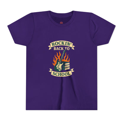 Rockin' Back to School Youth Short Sleeve Tee, Kids T-Shirt, Back to School Apparel, Music Lover Gift, Youth Fashion