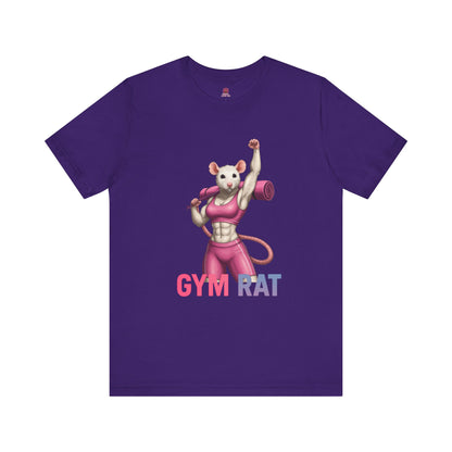 Gym Rat Unisex Tee, Fitness Motivational Shirt, Cute Workout Top, Gift for Gym Lovers, Funny Exercise Apparel