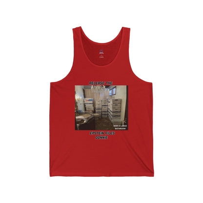 Release The Epstein Files Tee: Unisex Tank Top, Casual Wear, Statement Tee, Funny & Quirky Shirt
