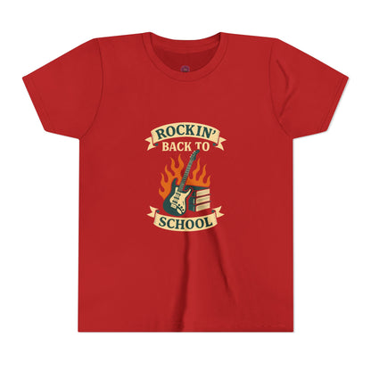 Rockin' Back to School Youth Short Sleeve Tee, Kids T-Shirt, Back to School Apparel, Music Lover Gift, Youth Fashion