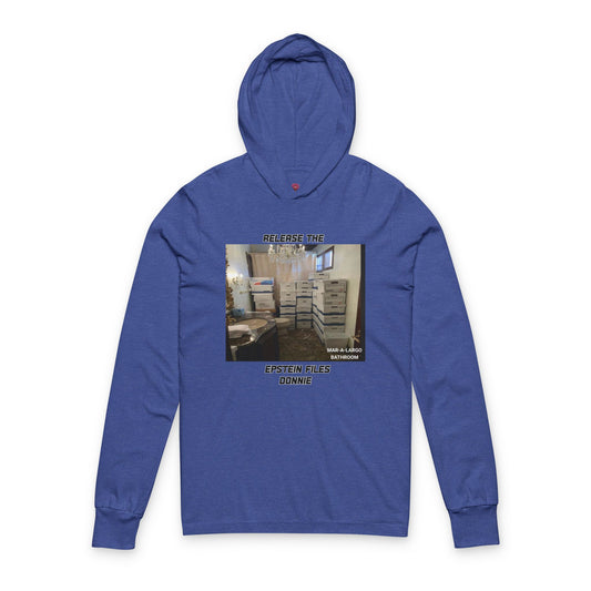 Release The Epstein Files Tee: Unisex Long Sleeve Hooded T-Shirt, Casual Wear, Statement Tee, Funny & Quirky Shirt