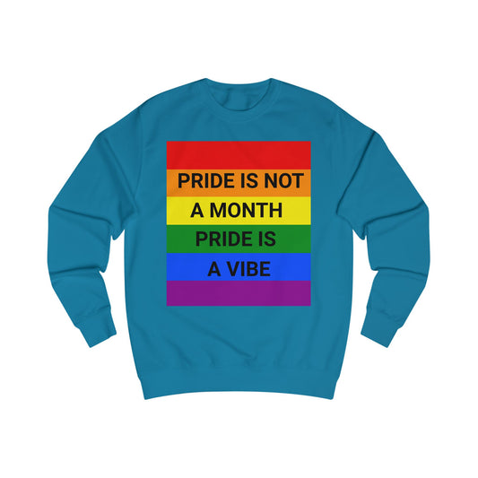 Pride Vibe Unisex Graphic Sweatshirt, LGBTQ+ Pride Month Apparel, Rainbow Pride Clothing
