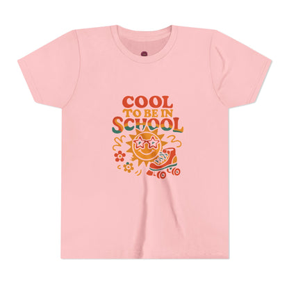 Cool to Be in School Youth T-Shirt, Fun Kids Tee, Back to School Shirt, Unique Gift for Boys and Girls, Playful Cotton Top