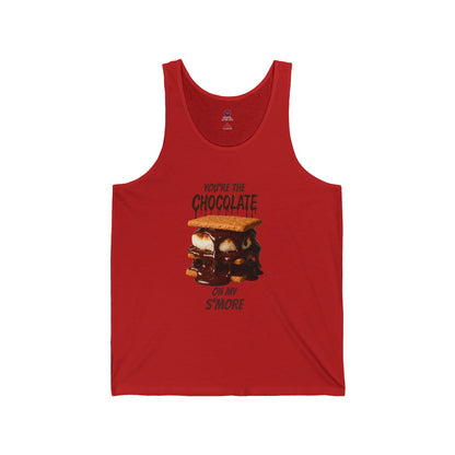 You're the Chocolate On My S'more Unisex Tank Top |Gift for Foodies, or Campfire Nights